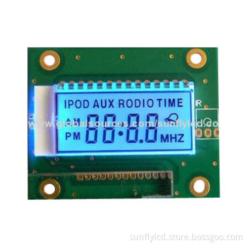 TN 7 segment LCD display, custom made from LCD manufacturer, operating temp.: -20-70 degrees